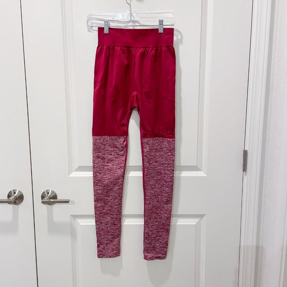 Gymshark Seamless Two Toned Leggings in Beet/Marl - Picture 1 of 11